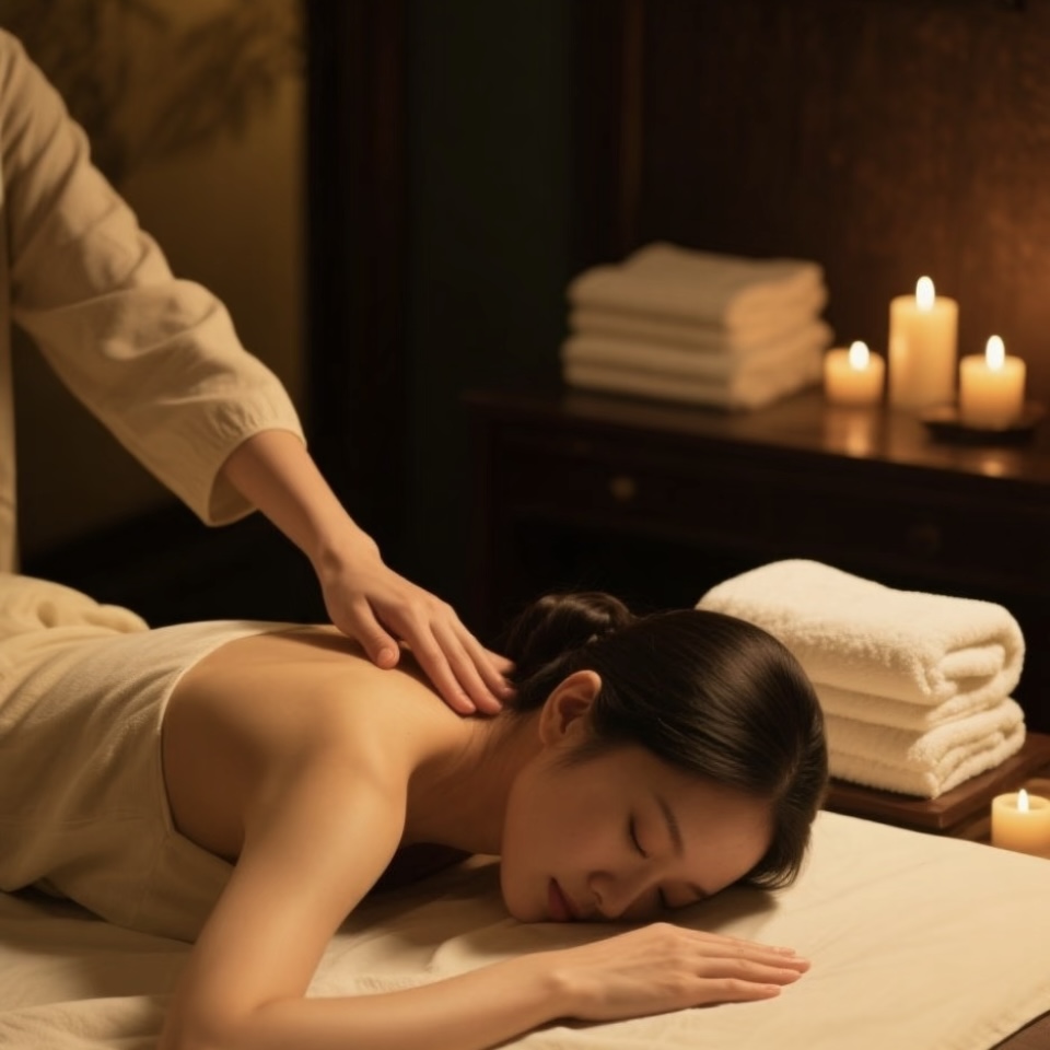 Thai Massage illustration for the Belgrade studio